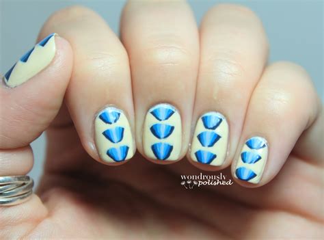 Wondrously Polished Day Nail Art Challenge Day Blue Nails