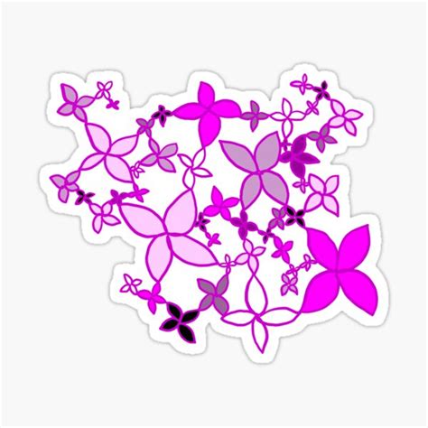 Purple Flowers Sticker For Sale By Chino20 Redbubble