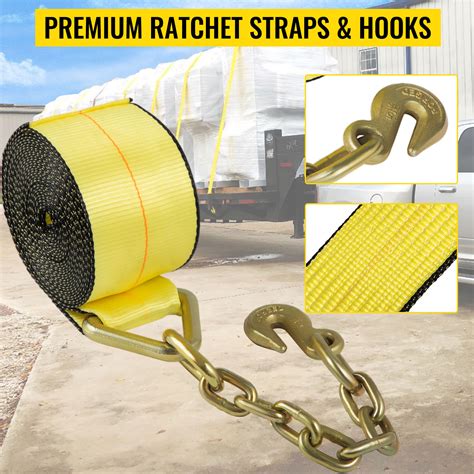 vevor flatbed straps winch tie  strap     pack  chain