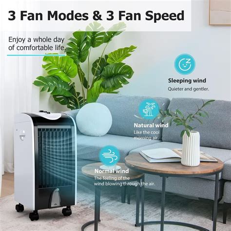 Portable Air Conditioners 3 In 1 Evaporative Air Cooleroscillation Swamp Cooler Ebay