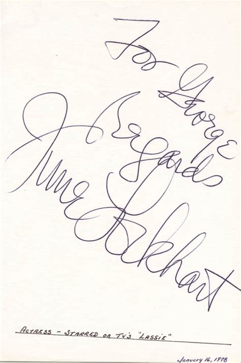 June Lockhart Autograph Note Signed Historyforsale Item 25617