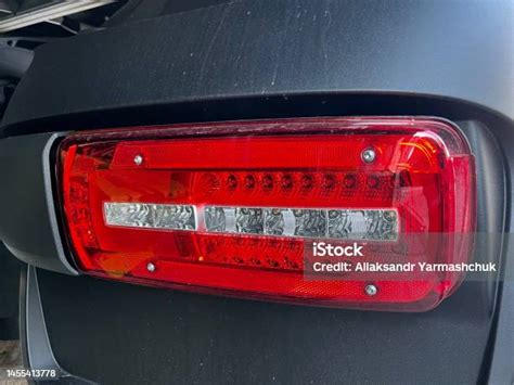 exterior    car rear led truck headlights stock photo