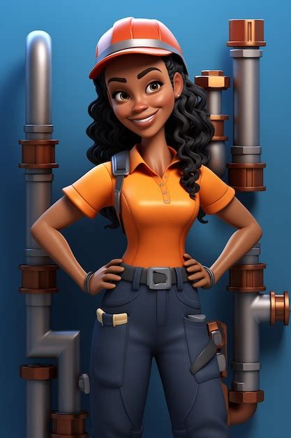 Free Photo 3d Cartoon Portrait Of Working Woman In Celebration Of