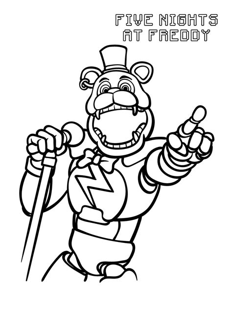 malarbilder fnaf freddy och vanner gratis utskrivbar