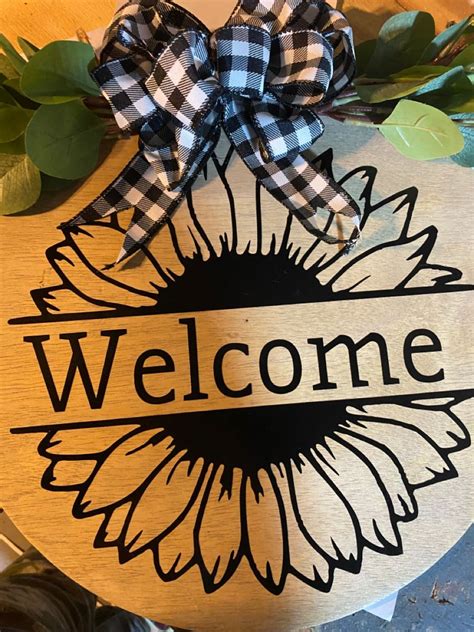 Welcome Sunflower Sign