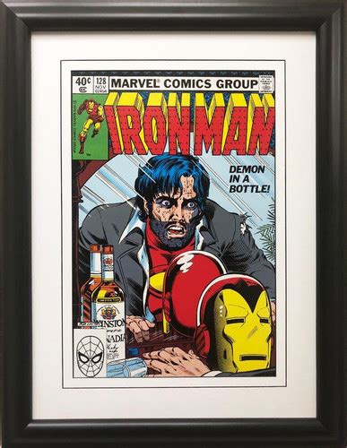 Marvel Invincible Iron Man Demon In A Bottle 128 Framed Comic Book