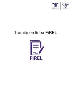 Trámite en línea FiREL tr 225 mite en l 237 nea firel pdf PDF4PRO