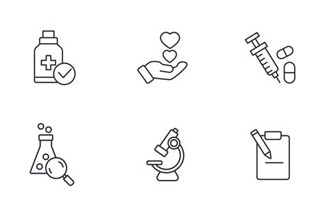 Clinical Research Icons Set Clinical Research Pack Symbol Vector