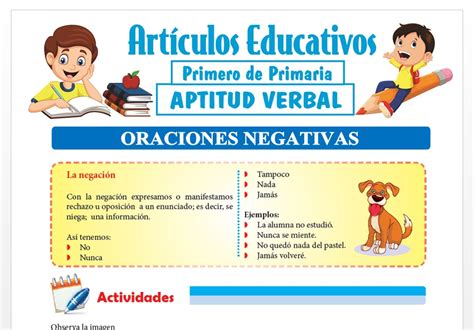 Oraciones Afirmativas Y Negativas Para Segundo Grado De 53 Off