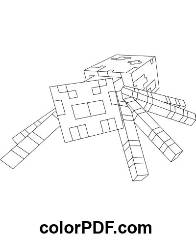 Minecraft Spider Coloriages Et Livres En Pdf