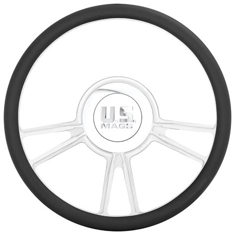 U S Mags Custom Steering Wheel Bastille Half Cut Polished