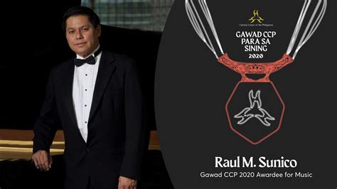 Raul M Sunico 2020 Gawad CCP Para Sa Sining Music YouTube