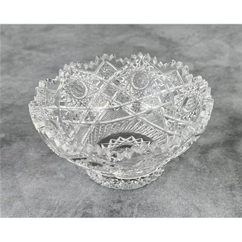 Antique Cut Glass Crystal Bowl