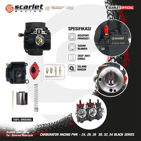 Jual Scarlet Racing Carburetor Karburator Karbu Pwk 24 26 28 30 32 34