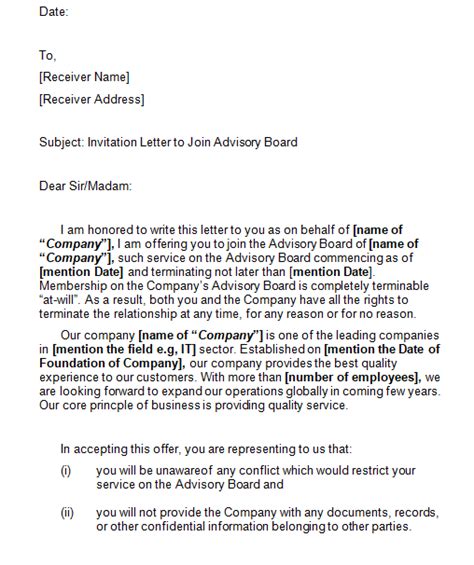 Invitation Letter Conclusion