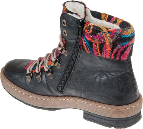 Rieker Felicitas Boot Black Multi Combi Z Ankle Boots