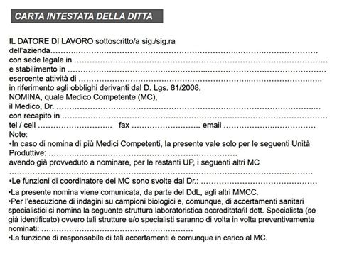 Cosa Deve Contenere La Lettera Di Incarico Di Un Medico Competente