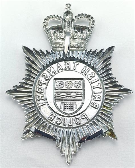 British Transport Police Helmet Badge Time Militaria