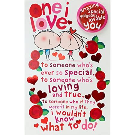 Uk Greetings Birthday Card For Him Her Friend One I Love Design