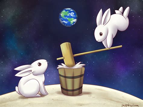 Rabbits On The Moon By Sapphireluna On Deviantart