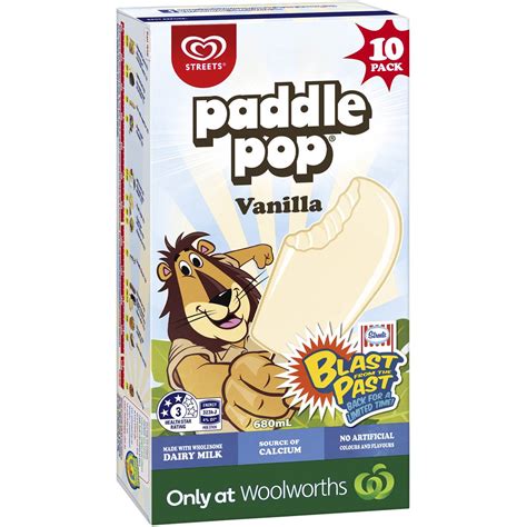 Streets Paddle Pop Vanilla 10 Pack Woolworths