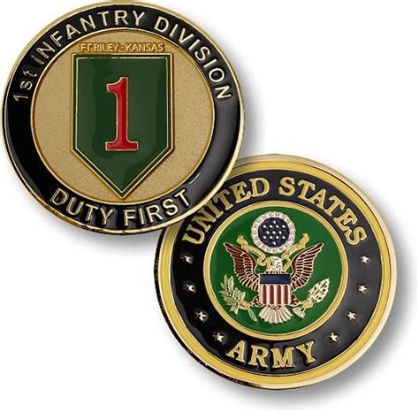 1st Infantry Division Challenge Coin Challenge Coins Military