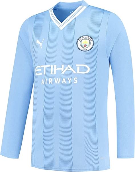 Manchester City Home Shirt Long Sleeve 2023 24 Season Replica Men