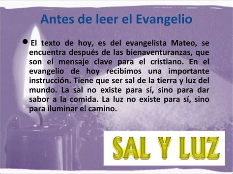 Ser Sal Y Luz Del Mundo PPT