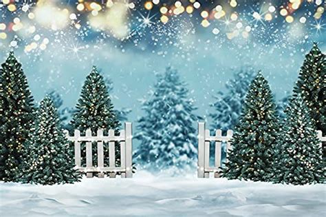 Buy 7x5ft Winter Wonderland Landscape Backdrop Snowy Christmas Pine