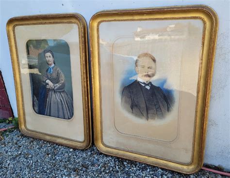 Proantic Pair Of Large Louis Philippe Period Frames