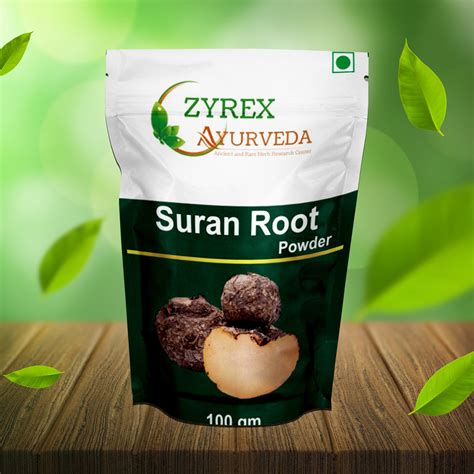 Zyrex Suran Root Powder 100gm Powder Zyrex Ayurveda