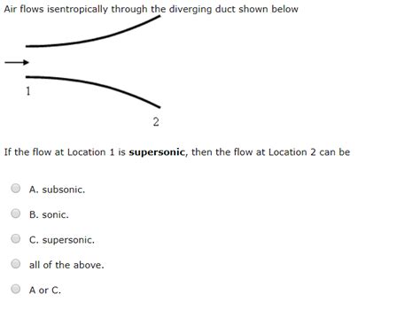 Solved Air Flows Isentropically Through The Diverging Duct Chegg