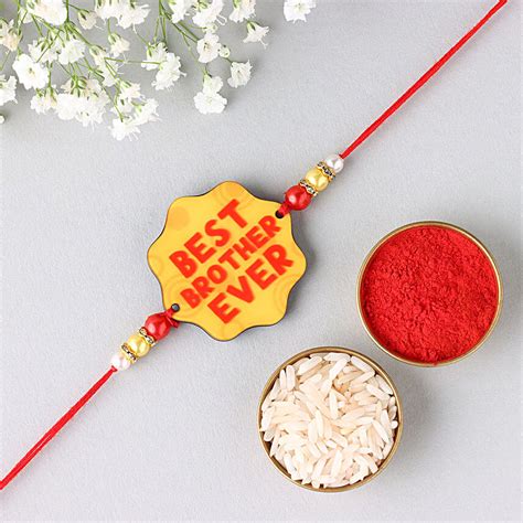 Buy Send Sneh Personalised Curved Wooden Rakhi Online Fnp