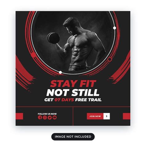 Premium Vector Fitness Social Media Post Template Or Instagram Post