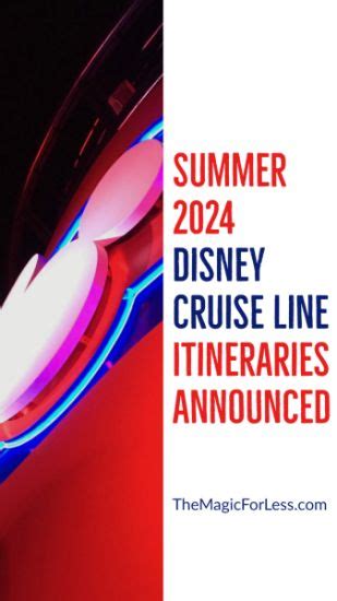 Disney Cruise Line Announces Summer 2024 Itineraries