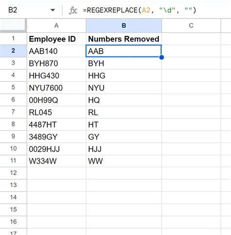 Como remover números de strings no Planilhas Google Statorials