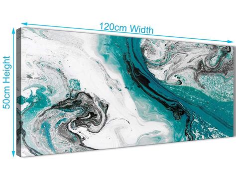 Teal and Grey Swirl Living Room Canvas Wall Art Accessories - Abstract ...