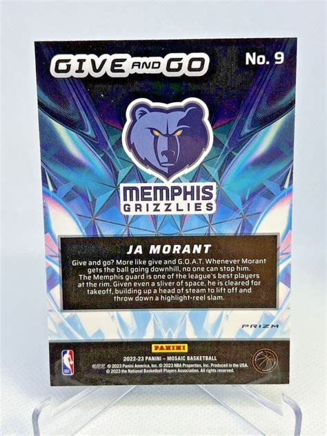 2022 23 Panini Mosaic Give And Go Green Mosaic Prizm Ja Morant 9 EBay