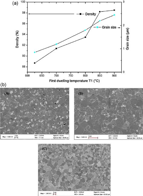 A Density And Grain Size Evolution Versus Time For Zno Samples Download Scientific Diagram