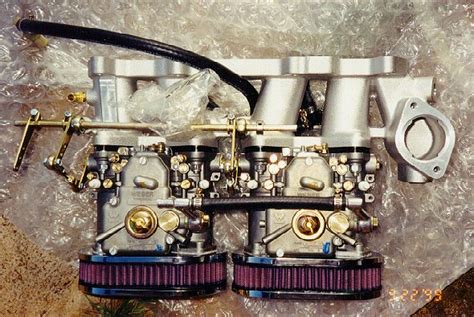 Dual Weber 45 Mm Side Draft Carburetors