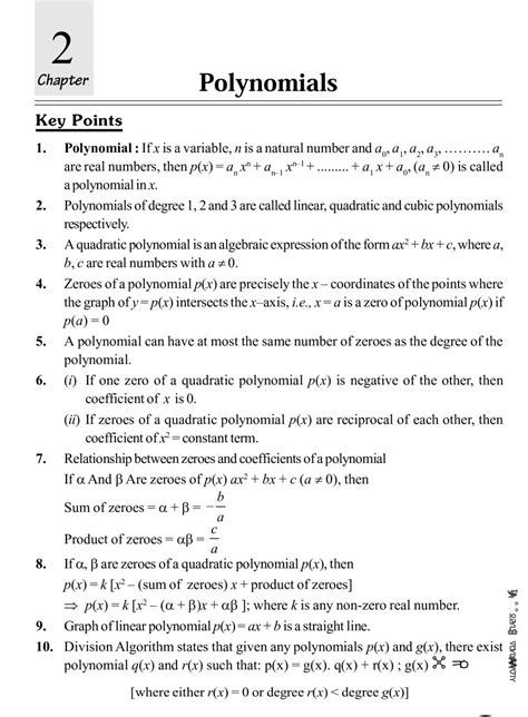 Polynomials Questions With Answers