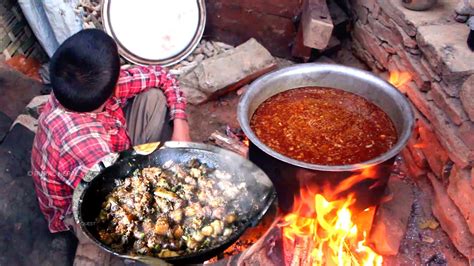 Nepali Village Kitchen Building Village House In Rural Nepal Pork