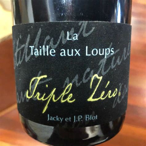 La Taille Aux Loups Triple Zero Brut Outer Space Wines Napa Valley