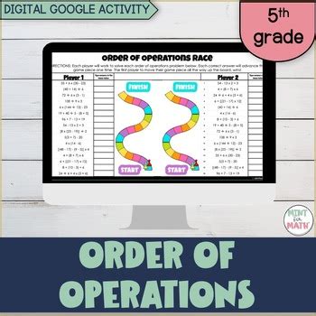 Order Of Operations Without Exponents Race Digital Activity By Mint