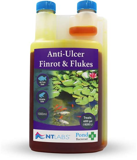 NT Labs Pond Bacterad Pond Fish Medicine Anti Ulcer Fin Rot Flukes