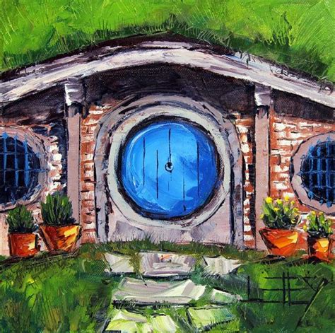 Hobbit House Painting Lord of the Rings Hobbit Hole LOTR | Etsy | Middle earth art, Painting ...