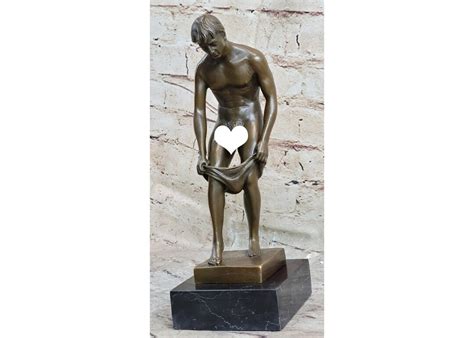 Bronze Statue Art Collection Nude Male Man Figurine Etsy