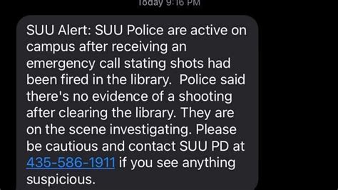 No Threat After Police Respond To Active Shooter Call At SUU Library