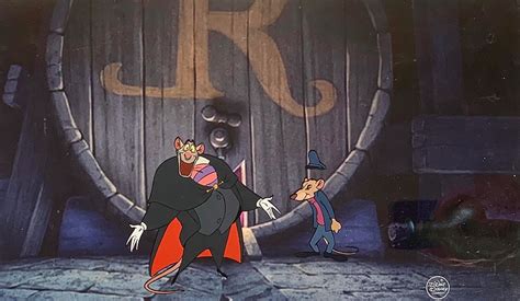 Original Production Animation Cels Of Ratigan And Basil From The Great