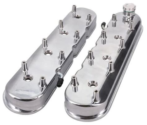 GM LS Polished Cast Aluminum Tall Valve Covers Coil Mounts LS1 LS2